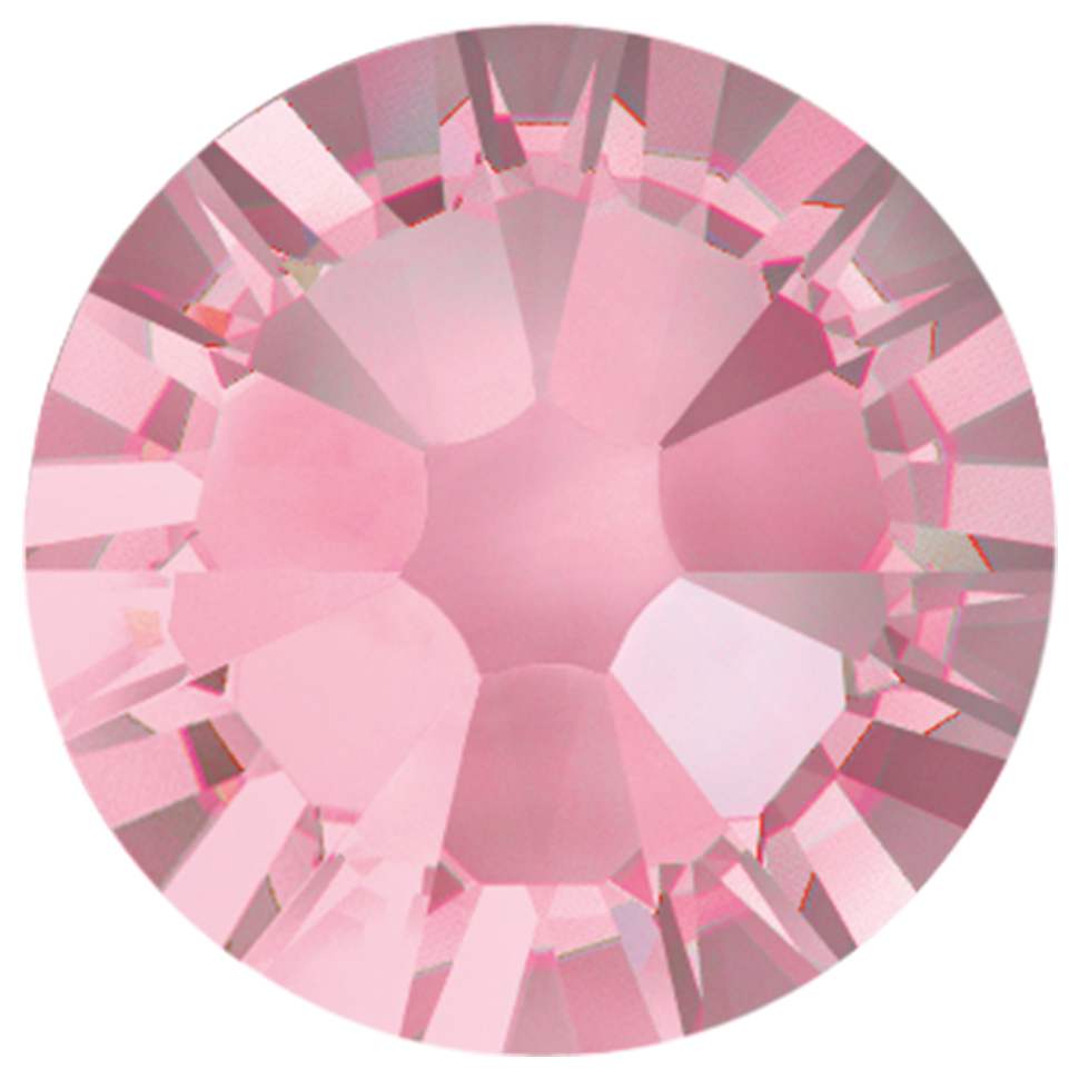 Flawless Rose Rhinestones - Flat back, non-hot fix quality rhinestones in various sizes
