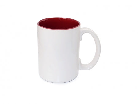 15 oz burgundy sublimation mug