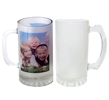 16oz Beer Glass frosted Sublimation
