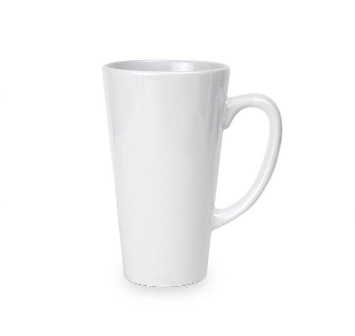 white sublimation funnel mug