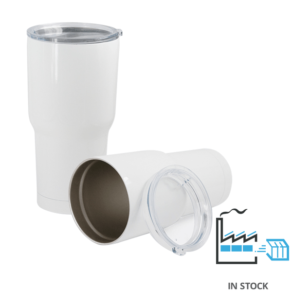 Sublimation 30 oz Stainless Steel Tumbler - White, 24 each