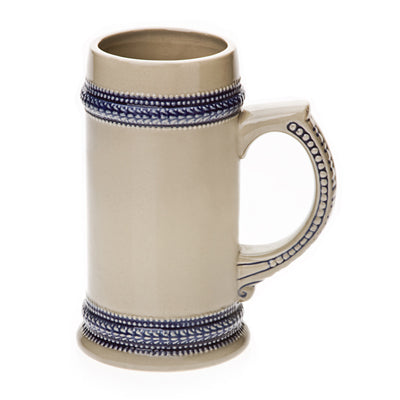 22oz Sublimation Beer Stein Blue trim