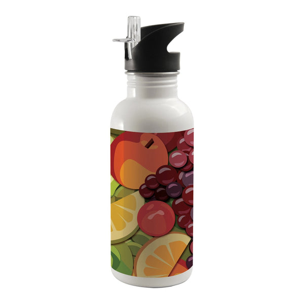 Sublimation Water Bottle Straw Top White, 20 oz,  48 each