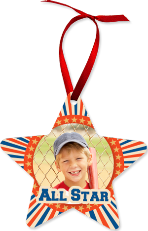 4331 Aluminum Keepsake Sublimation Ornament Star two-sided 3.98” x 3.81”, 50 each