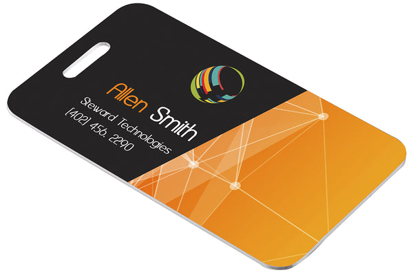 Sublimation Aluminum Rectangle Luggage Tag  2'x3.5" Gloss White, 25 each