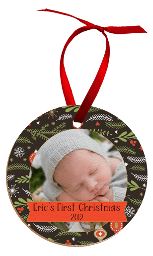 *OUT OF STOCK/DISCONTINUED* Sublimation Textured Round Hardboard Ornament, 50 each, Unisub 4840