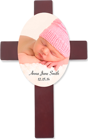 Unisub 5783, Sublimation Mahogany Cross w/oval, 10 each