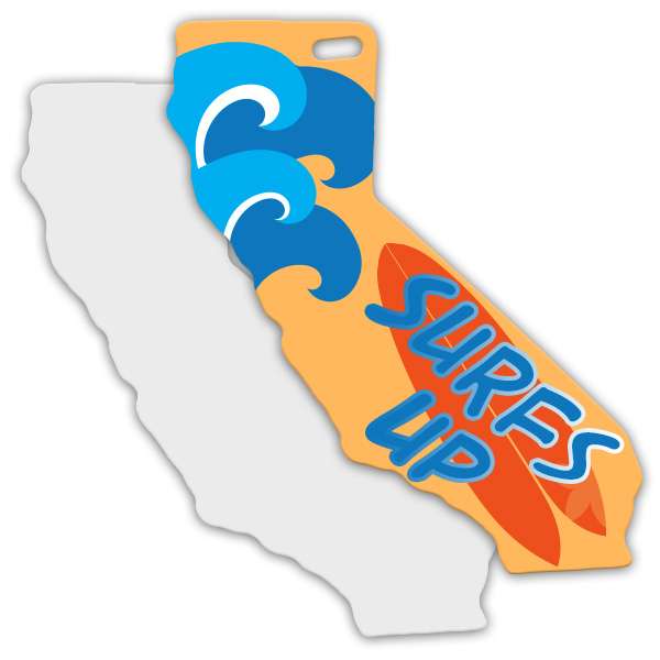 Sublimation State of California Ornament, 1 each