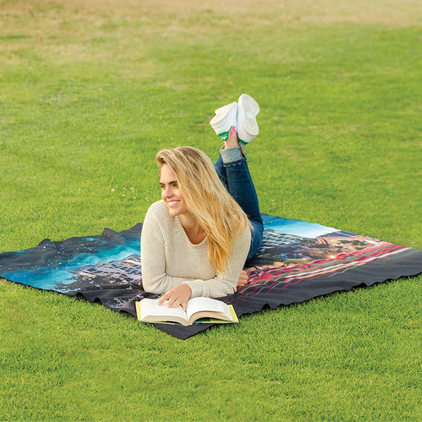 Sublimation Water repellent 50"x59" Picnic Blanket, 6 each