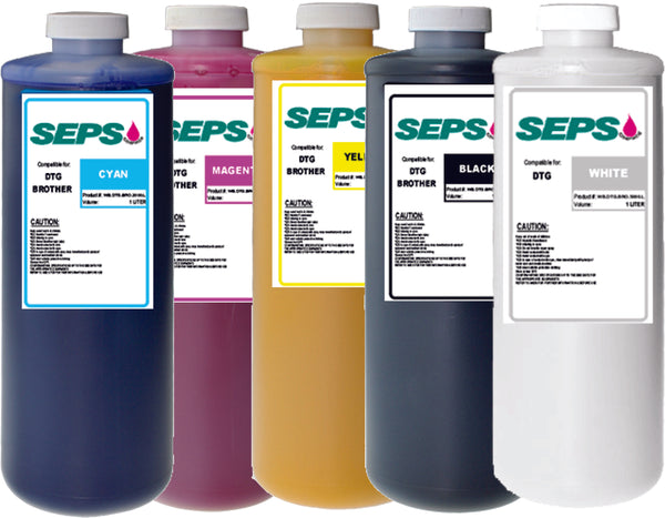 DTG Textile Inks for Epson based Printers, Colors, 1 liter