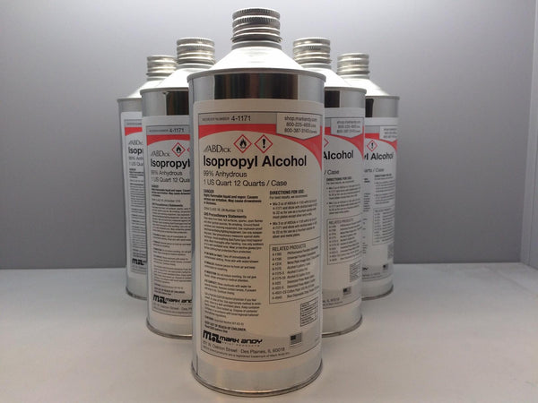 Isopropyl Alcohol 99%, 12 quarts, 1 case
