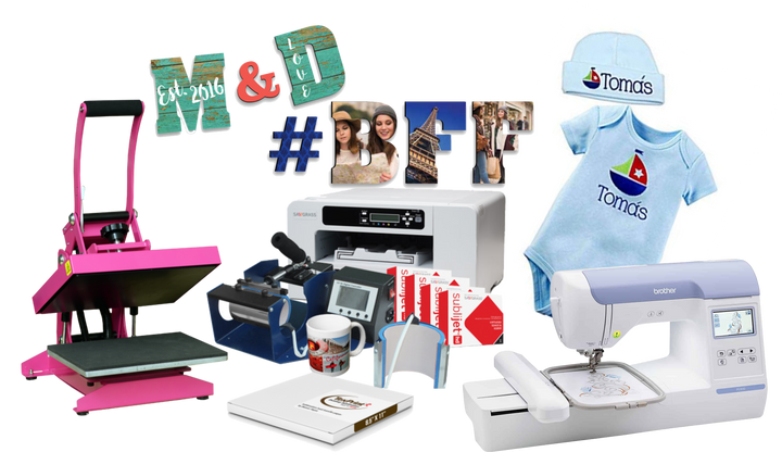 sublimation, embroidery, heat press and mug press bundle