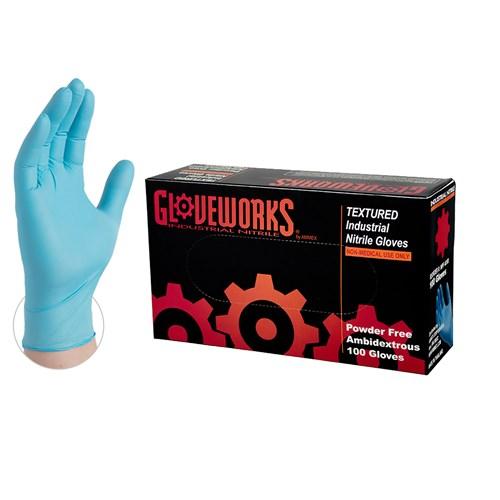 Nitrile Industrial Latex Free Disposable Gloves , 1 box 100 each