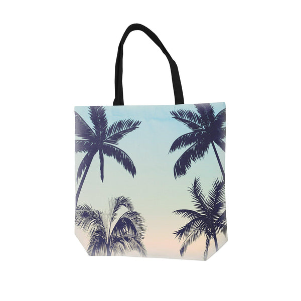 Sublimation white with black handle Tote Bag 18"x18", 100% Polyester, 100 each