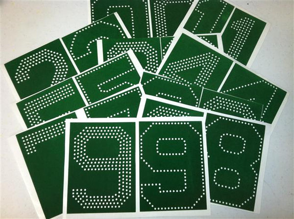 Rhinestone Stencil 6" Numbers,10ss stones, 2 color Athletic Font,  for Download