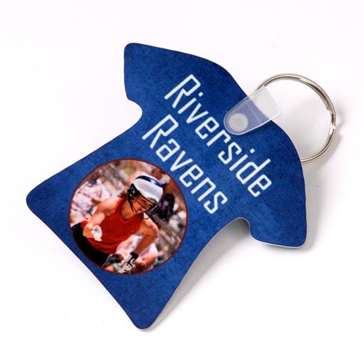 4408 White Aluminum Sublimation  T-Shirt Key Chain, 2-Sided  50 each