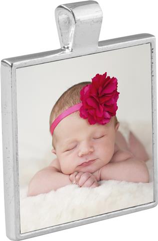 4684 Bezel Sublimation  Pendant - Square w/insert (1" x 1"), 25 each