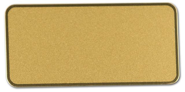 1.5."x3" Sublimation Bright Gold with etched Frost background Name Badge, 100 each