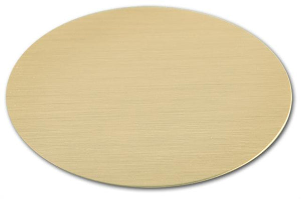 1.5"x2 3/8" Sublimation Satin Gold  Oval Insert, 150 each