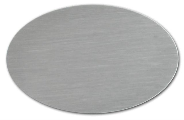 1.5"x2 3/8" Sublimation Satin Silver Oval Insert, 150 each