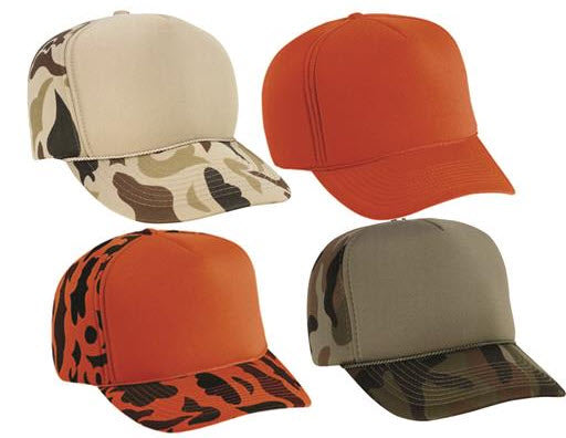 Retro Trucker Cap for Sublimation Camo Colors, 12 each