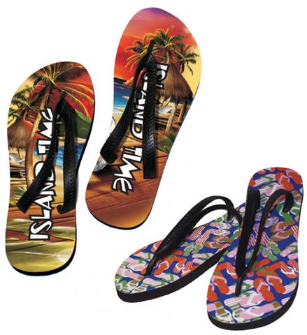 Sublimation Flip Flops,Black Strap, 1 each