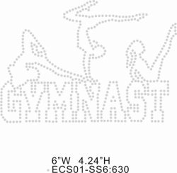 Gymnast, clear rhinestones , 10 each