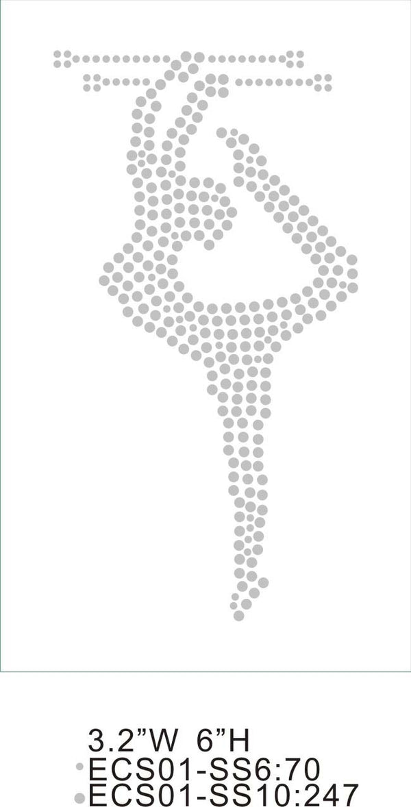 Majorette,2 baton clear rhinestones , 10 each