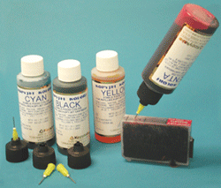 Edible Inks refills, 1 ea ) 8 oz bottles of  colors