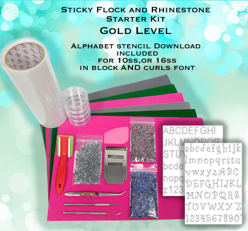 Magic Flock Starter Kit, Gold Level, Rhinestone starter kit