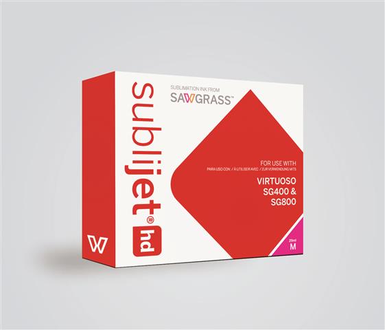 Sawgrass  Magenta Sublimation Sublijet-HD Ink for the Virtuoso SG400 and SG800 Small Carts Sublimation Printer, 1 each