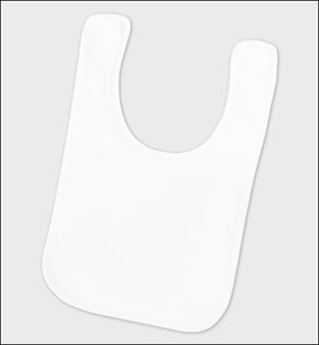 Infant Bib White, Fleece, 6 each, Sublimatable