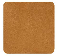 Cork 3. 3/4, Square. Adhesive back, 40 each