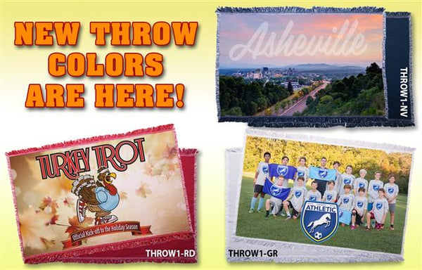 Sublimation Throw Blanket, single panel,Throw - Single Panel,Color Backing  54"x38" 6 each