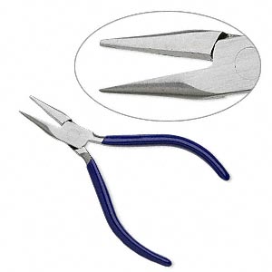 Pliers, chain-nose,, approximately 4-1/2 inches overall. 1 each