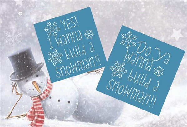 Build a Snowman Rhinestone stencils  Free download