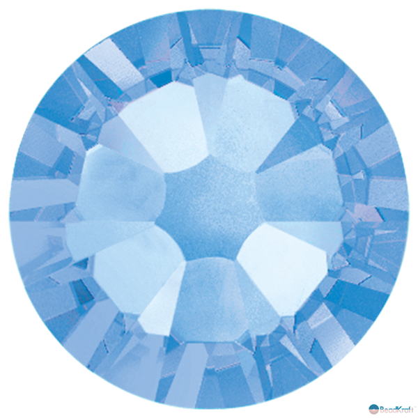 Premium Hot Fix Rhinestones-10SS, Light Sapphire, 10 gross, 1440 stones 12 facet Machine Cut