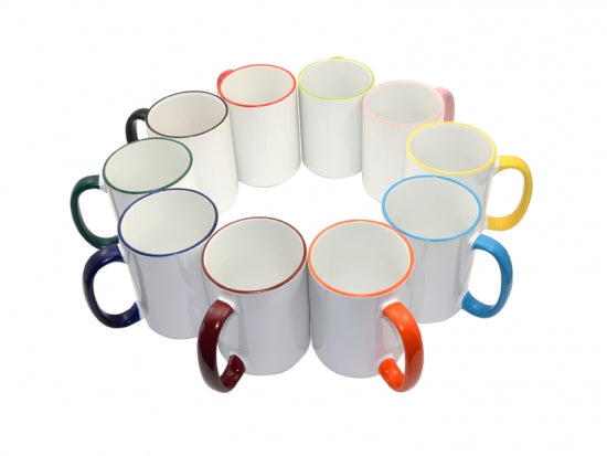 rim handle sublimation mugs