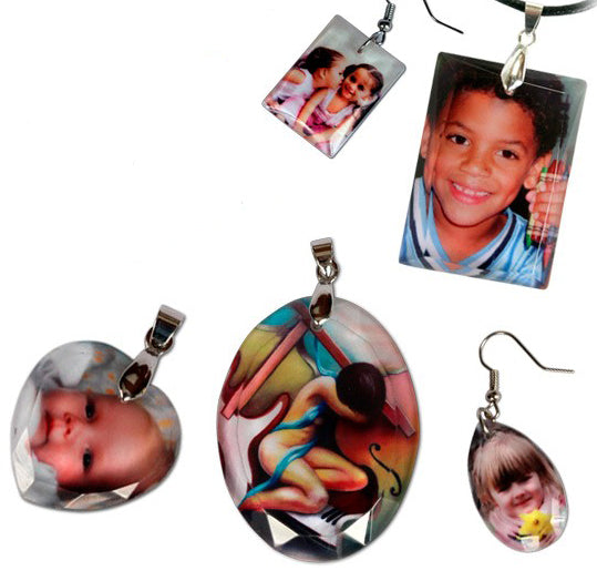 Crystal Jewelry Sample Kit for Sublimation, total 10 pendants