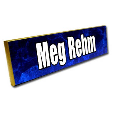 5560 Sublimation Ready Signs Gold Edge 2" x 10", 16 each