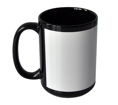 Sublimation Color Mug with Full White Patch,15oz. 36 each