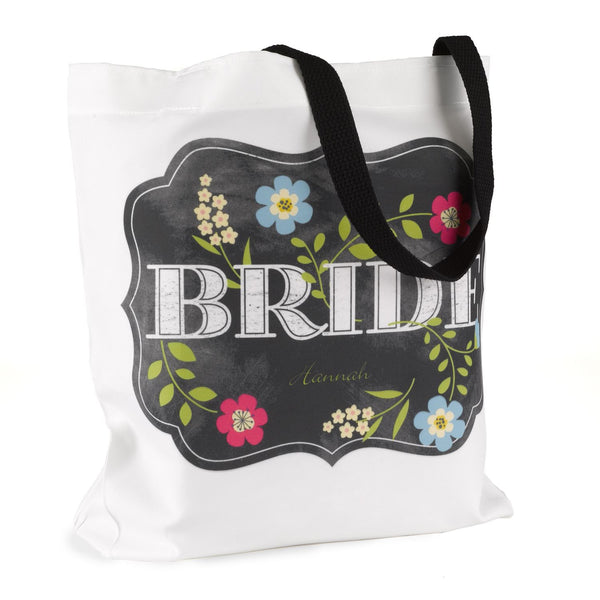 Sublimation Tote Bag white with Black Handles, 100% Polyester, 16"wx16 H,  1 each