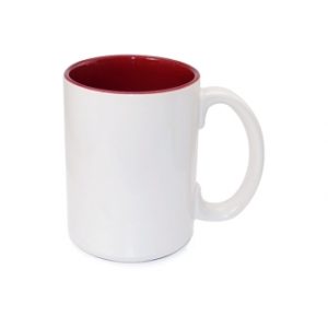 15 oz burgundy sublimation mug