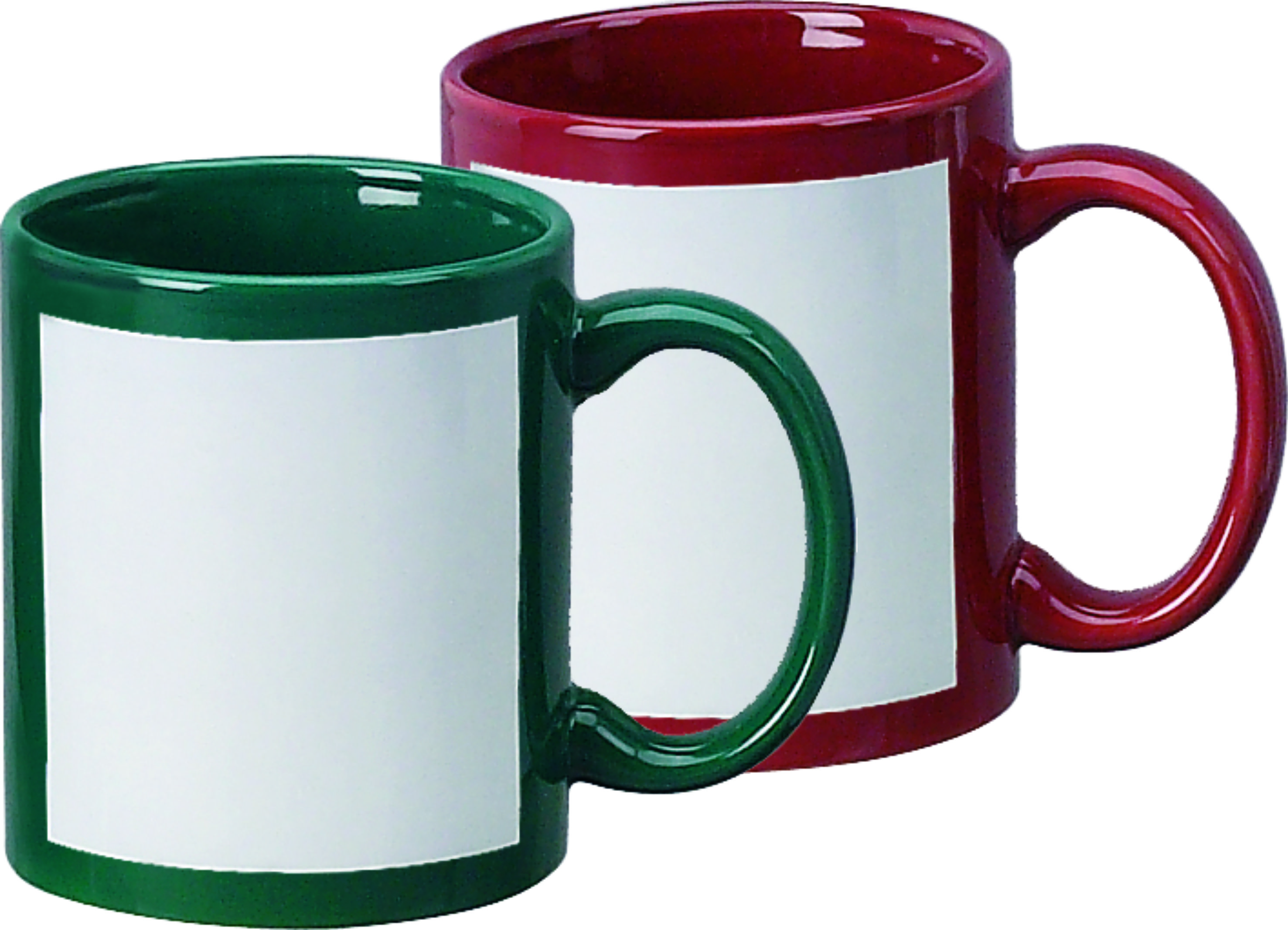 Sublimation Mug 11oz Color Mug with White Patch, sublimation