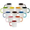 11 oz Rim & Handle Colored Mug - Yellow – Blank Sublimation Mugs