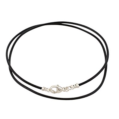 Black Rope Necklace, 1 each up tp 20.5 adjustable with springloaded hook