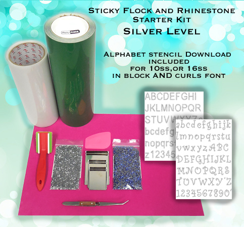 Magic Rhinestones Flock for Rhinestone Templates Material Magic Sticky Flock