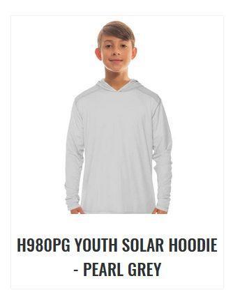 Sublimation Solar Hoodie Youth Sweatshirt , 6 Each